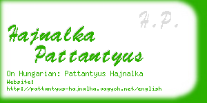 hajnalka pattantyus business card